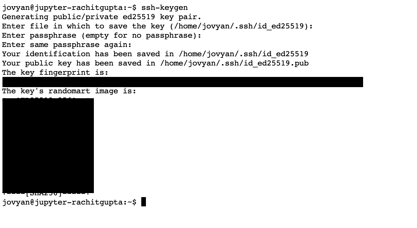 ssh-keygen output example